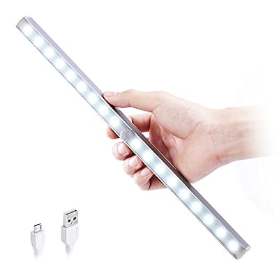 HogarTech YaFex Lampe Détecteur de Mouvement, 18 LED Sans Fil Rechargeable par USB, Veilleuse Automatique pour Placard, Armoire, Escalier, Penderie, Couloir, Cabinet, Cuisine, Titoir, Garage, Toilette, Cave, Buffet, Sortie etc.