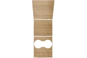 STAMOO Autocollant de panneau de commande central de voiture en fibre de carbone pour Tesla Model 3 2016-2020 - Accessoire de protection intérieure pour Tesla Model 3 - Style bois (grain horizontal)