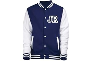 123t Kids Varsity Jacket with Front Initial Personalisation