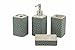 Produktbild Galileo Casa Coimbra Set 4 Stück Badezimmer, quadratisch, Keramik, Blau, 22 x 20.5 x 1.075 cm