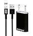 Produktbild MyGadget© Ladeset -1x iPhone-Kabel (3M) Ladegerät und 1x Iphone-Netzteil (1A) für das Apple 7/7 Plus 6s/6s Plus/6/5/5s/5c/SE, iPod nano 7/5G (Schwarz)