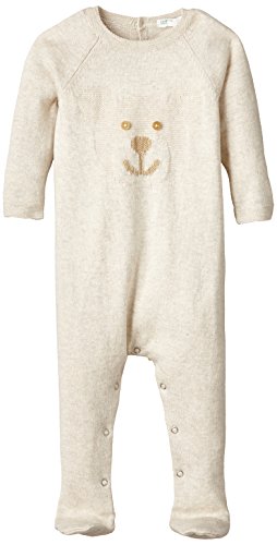 United Colors of Benetton Baby-Boys Bunny Knitted All in One Romper, Beige, 6 to 9 months (Manufacturer Size: 68 cms)