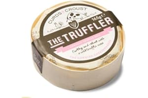THE CORNISH HAMPER STORE The Cornish Truffler - Truffle Brie-165g: Gourmet Truffle Brie Cheese a perfect addition to a Truffle Gift Set - Cornish Luxury Cheese