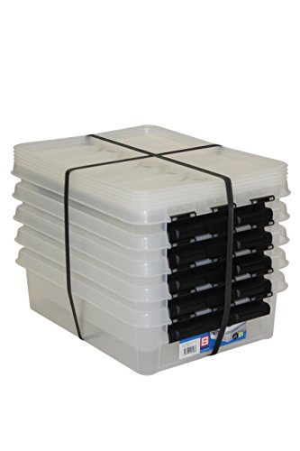 Orthex 35890705 5er Set Clipbox Smart Store Classic 14 Aufbewahrungsbox Plastik 40 x 30 x 12 cm, transparent - 3