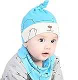 Hosaire Baby Bandana Mütze Geifer Baumwolle Lätzchen Beißringe Lätzchen Baby Dreieck Lätzchen Zahnen Lätzchen Speichel Handtuch Cap,Blau