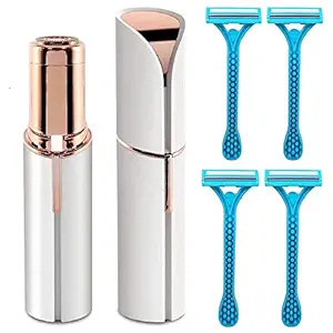 Bikini Trimmer for Women Sensitive Area Hair Removing Razor Machine for Girls Electric Epilator for Bikini Area, Upper Lips, Underarms, Legs, Chin with 4 Disposable Razor for Women