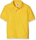  Fruit of the Loom Boys Polo Shortsleeve, Sunflower, 3/4 años (104 cm) para Niños