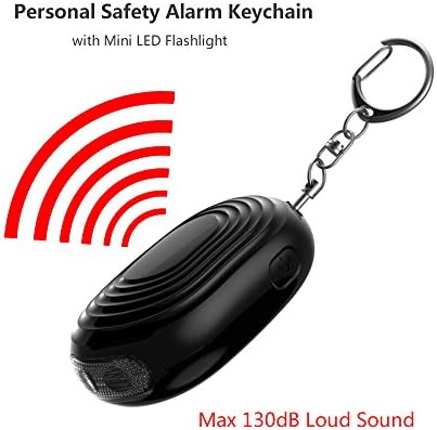 ATZ 130 dB Volume Personal Security Alarm Keychain with LED Flashlight, SOS Emergency Self Defense Keychain for Elderly Kids Women Night Workers Anti-theft Alarm (1)