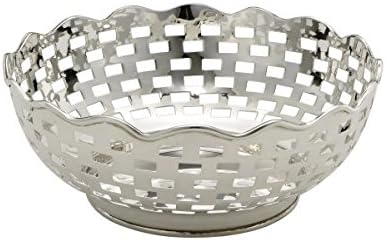Silver Plated Bowl - cod. 545605L - L. 27 cm - W. 27 cm - H. 10,5 cm - Ø27 cm - Royal Queen by Varotto &amp; Co.