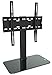 Price comparison product image RICOO TV Stand Rack FS304B Monitor Mount Universal LED Curved QLED QE OLED Television Pedestal Shelf Table Screen Heightening 30" - 55" Inch VESA 200x200 400x400 Black Frame Black Glass