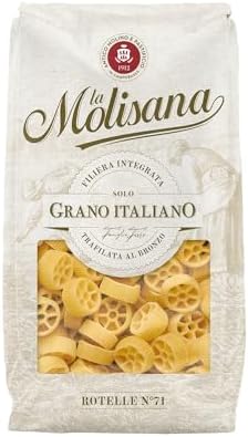 La Molisana - Rotelle n. 71, Pasta Classica da Solo Grano Italiano, Trafilata al Bronzo, Formato Fantasia a Rotella Ideale per Piatti Creativi o per Bambini, Confezione da 500 g
