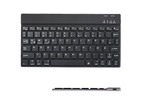 Supremery® Samsung Galaxy Tab S 10.5 Tastatur Alu Bluetooth Keyboard – Deutsches QWERTZ Layout + USB Datenkabel - 2