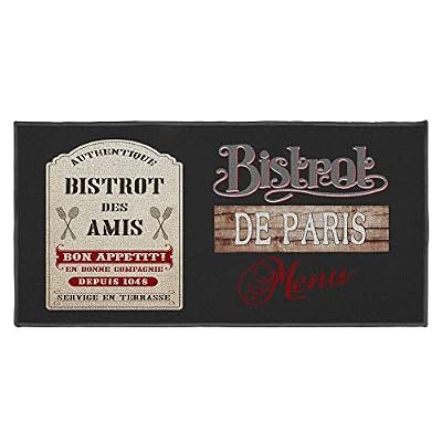 Tapis Déco douceur d'intérieur tapis rectangle 57x115 cm bistrot des amis