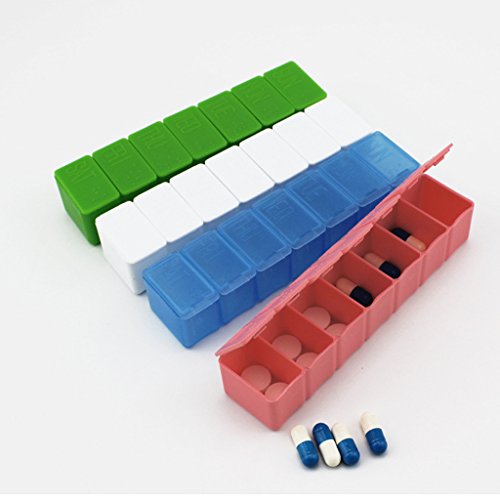 7 Tage Tablettendose Pillendose Medikamenten Pill Box – Weiß - 6