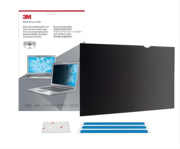 3M Privacy Filter for 14" Edge-to-Edge Widescreen Laptop (PF140W9E) Touch Compaitable Water Proof Comes with 1 year of Warranty and 3 Attachments
