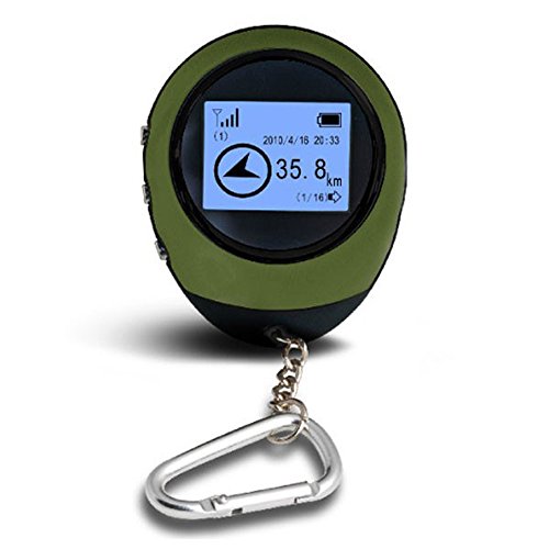 podofo Mini Portátil de Navegación GPS Receptor Portátil con Llavero para Viaje de Camping y Deportes al Aire Libre