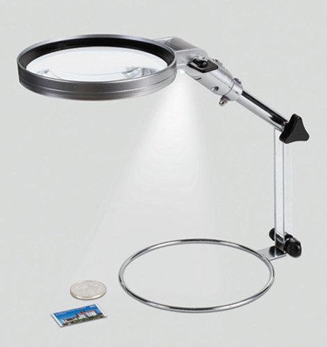 Preisvergleich Produktbild Goldhahn SAFE Stand-Tischlupe Briefmarken für Sammler