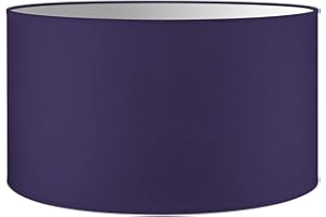 HOME SWEET HOME COLLECTION Home Sweet Home Moderne Abat-jour Bling | cylindre |40/40/22cm | Violet | Abat-jour en tissu de coton | pour douille de lampe E27 | testé RoHS | pour lampadaire, lampe de table