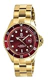 C CAVADINI Herren-Armbanduhr Advantage Analog Quarz mit Edelstahlarmband CV-463XQJ (rot/Gold)