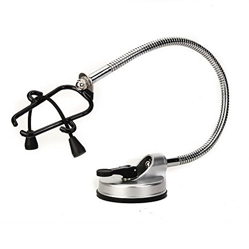 Fön Stand,Addfun®360 Grad Drehung Edelstahl Badezimmer Haartrockner Halter Mit Starker Sauger - 4