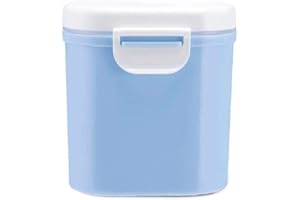 BESLIME Contenitore per Latte in Polvere per Neonati，800ML Milk Powder Dispensers Dispenser per Alimenti Portatile(Blu,circa 400 g di latte in polvere)