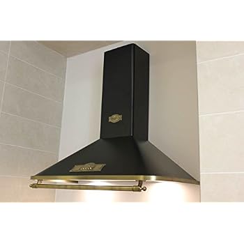 Hotte Aspirante Murale Kaiser Empire 60 Cm – Design Rétro Luxe, Noir Et Bronze – Puissance 910 M³/h – Classe A – Installation Facile