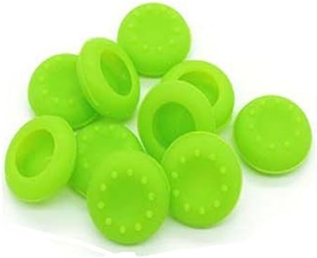 Haoponer 10Pcs Green Silicone Analog Controller Thumb Stick Grips Cap Cover for Playstation3 PS3 PS4 Xbox 360 Xbox one Game Accessories Replacement Parts