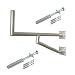 Produktbild PremiumX 60cm Wandhalter ALU mit Zwei Wandplatten Sat Antenne Wand Montage Halter Wandabstand 600mm inkl. Fischer Befestigungsatz für Wandmontage