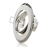 Gabinete o carcasa empotrable para alojar 1 Lámpara de Leds tipo GU10 o GX5,3.Goza de movilidad basculante ofreciendo iluminación tanto de planos horizontales como verticales.
