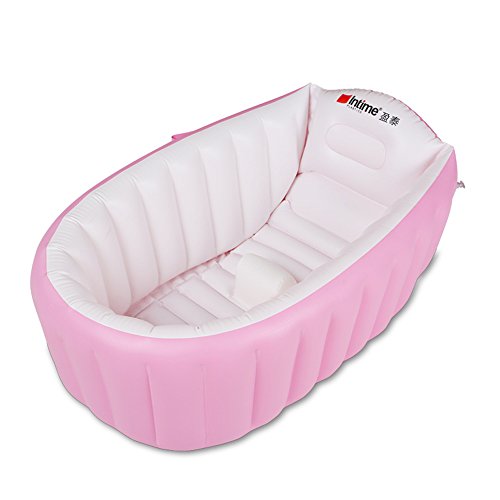 Intime Inflatable Baby Bath Tub, Baby Children Shower Tub (For 0-3 Years), Pink