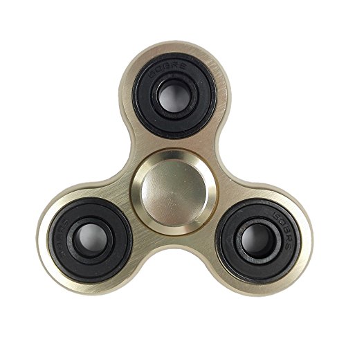 Tri-Spinner Fidget,Very feel Aluminium alloy and Steel ball bearings Hand Spinner Toy rotate for 2-5 minutes (gold) Tri-Spinner Fidget,Very feel Aluminium alloy and Steel ball bearings Hand Spinner Toy rotate for 2-5 minutes (gold)