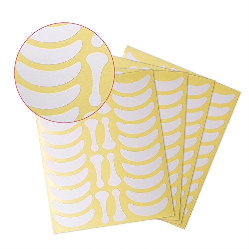 140 pares de almohadillas para debajo de los ojos, pegatinas para ejercicios de pestañas, sin pelusa y con forma de hueso