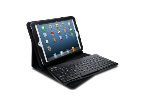 Kensington Apple iPad Mini 1, 2, 3 & 4 Bluetooth drahtloser Keyboard QWERTZ Tastatur Ständer Premium-Leder Kasten Abdeckung