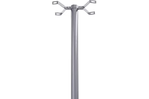 Arregui D-USA/PL Supporto Verticale in Acciaio per Cassetta Postale Americana Arregui USA Mail, Altezza 133 cm, Argento