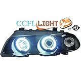1 Kit in. pro. 1214486 High Definition Head Lights CCFL Angel Eyes mit Ringen, transparent schwarz