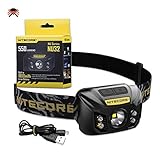 NITECORE NU32 Lampe Frontale LED - Rechargeable 550 Lumens 3 LED Blanche/Rouge/High CRI Torche Frontale Etanche IP67 Tres Legere
