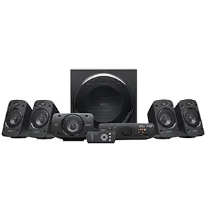 Logitech Z906 5.1 Surround Sound Speaker System, THX, Dolby & DTS Certified, 1000 Watts Peak Power, Multi -Device, Multiple Audio Inputs, Remote Control, PC/PS4/Xbox/Music Player/TV/Smartphone/Tablet