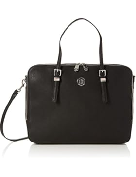Tommy Hilfiger Damen Honey Computer Bag Henkeltasche, Schwarz (Black), 6x37x28 cm