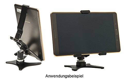 Photecs® Tablet Stativ Pro V1-PX, vielseitig verstellbarer Tablet Ständer, Tablethalter, Halterung für iPad, andere Tablets u. große Smartphones bis 21cm - 5