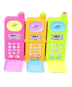 Sajani Musical Phone Toy for Girls & Boys / Light and Sound Toys for Kids / Musical Mobile for Toddlers ( Multi Colour ) - Pack of 1