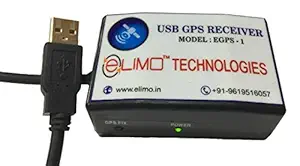 ELIMO AAdhar Uidai Approved USB GPS Receiver (Black)