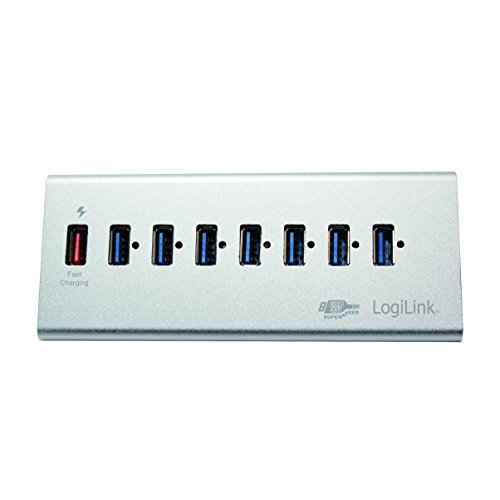 LogiLink USB 3.0 Hub 7-Port + 1x Schnell-Ladeport - 2