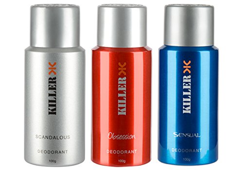 Killer Deodorant, 450 ml (Pack of 3) RS.417.9 (30.00% Off) - Amazon