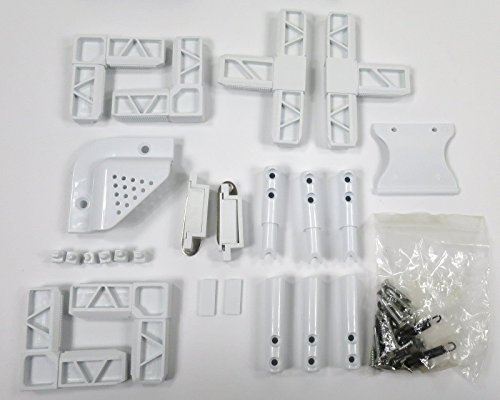 Fliegengitter Tür Größe und Farbe wählbar – Insektenschutz Alurahmen Fliegenschutz Mückenschutz weiß braun (120 x 240 cm, Weiß) - 8