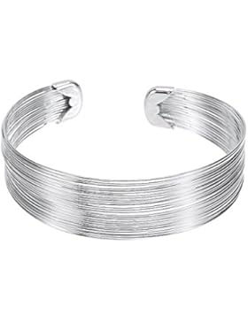 Armband Damen Fashionvictime - Versilbert-Rhodium Manschettenarmband Modeschmuck