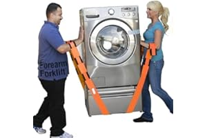 GODTKOWTY L74995CN Lifting and Moving Straps for Furniture, Appliances,Appliances, and Mattresses, 800 lb Capacity, 2-Person System, 9'4" Long x 3" Wide, Orange, Set of 2