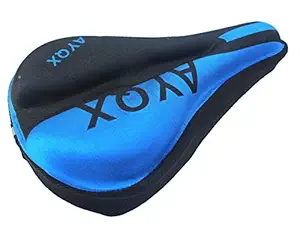 Frackson AYQX Soft Silicone Gel Saddle Seat Bicycle Cushion Pad (Black and Blue, 200 Gm to 230 Gm)