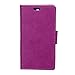 Produktbild Wiko Jerry Max Lederhülle mit Kartensteckplatz und Standfunktion Stoßfest PU-Leder Ultra Dünner Schlag Schutz Leichtgewicht Herbst - Lila