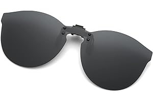 Long Keeper Clip occhiali da sole Polarizzati per Donna Uomo, Ultraleggero Clip per Occhiali, Lenti da sole Clip on Flip up Anti UV400 Unisex
