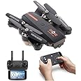 Kruton Drone with 4K HD 120° Wide Angle Camera, WiFi FPV for Adults, 1200 Mah Long Flight Time, Auto Hover, Foldable RC Quad-copter - Black